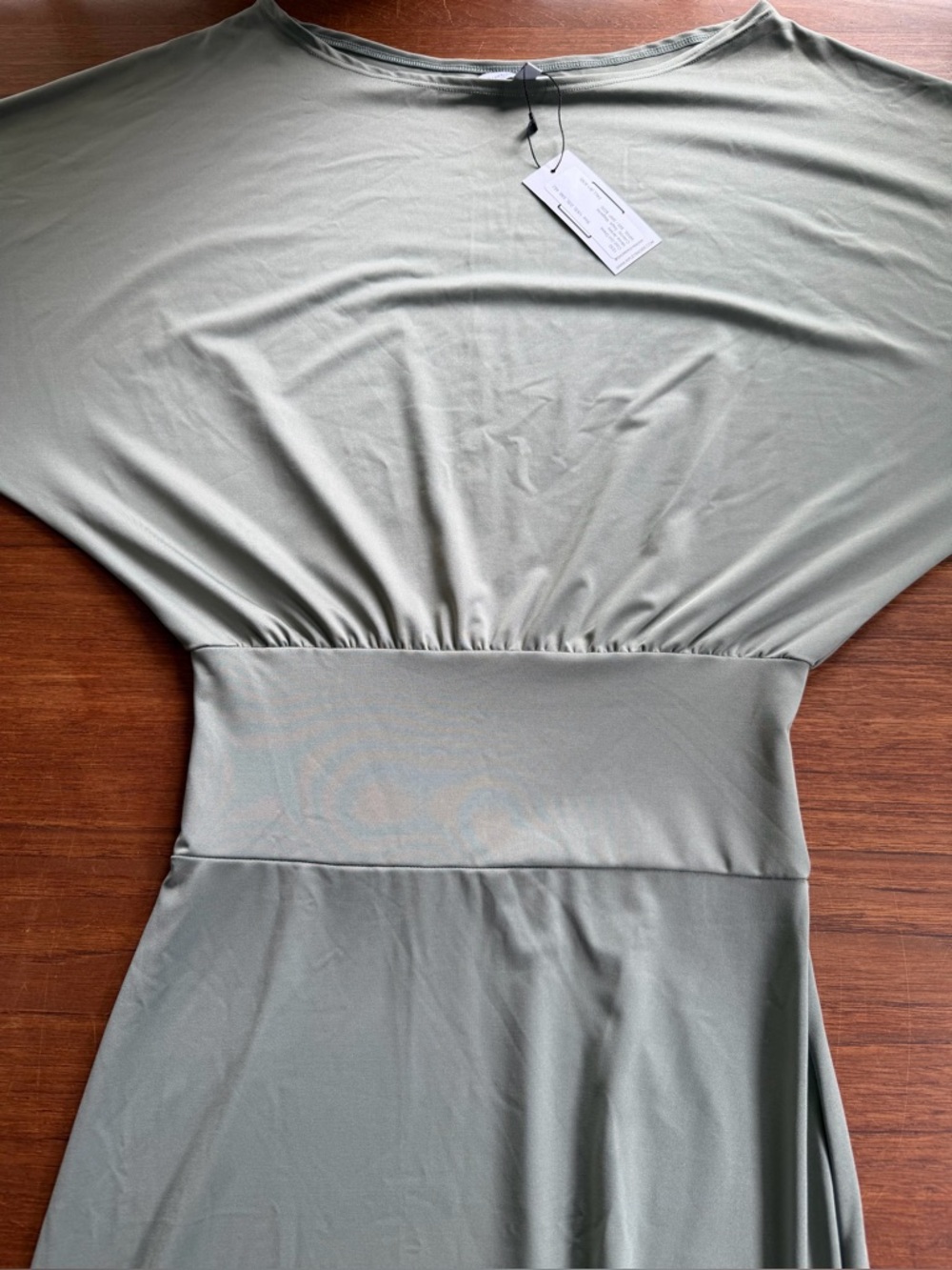 Ripley Rader Cool Girl maxi off shoulder Dress SAGE Jersey Size Small NWT - Picture 7 of 9